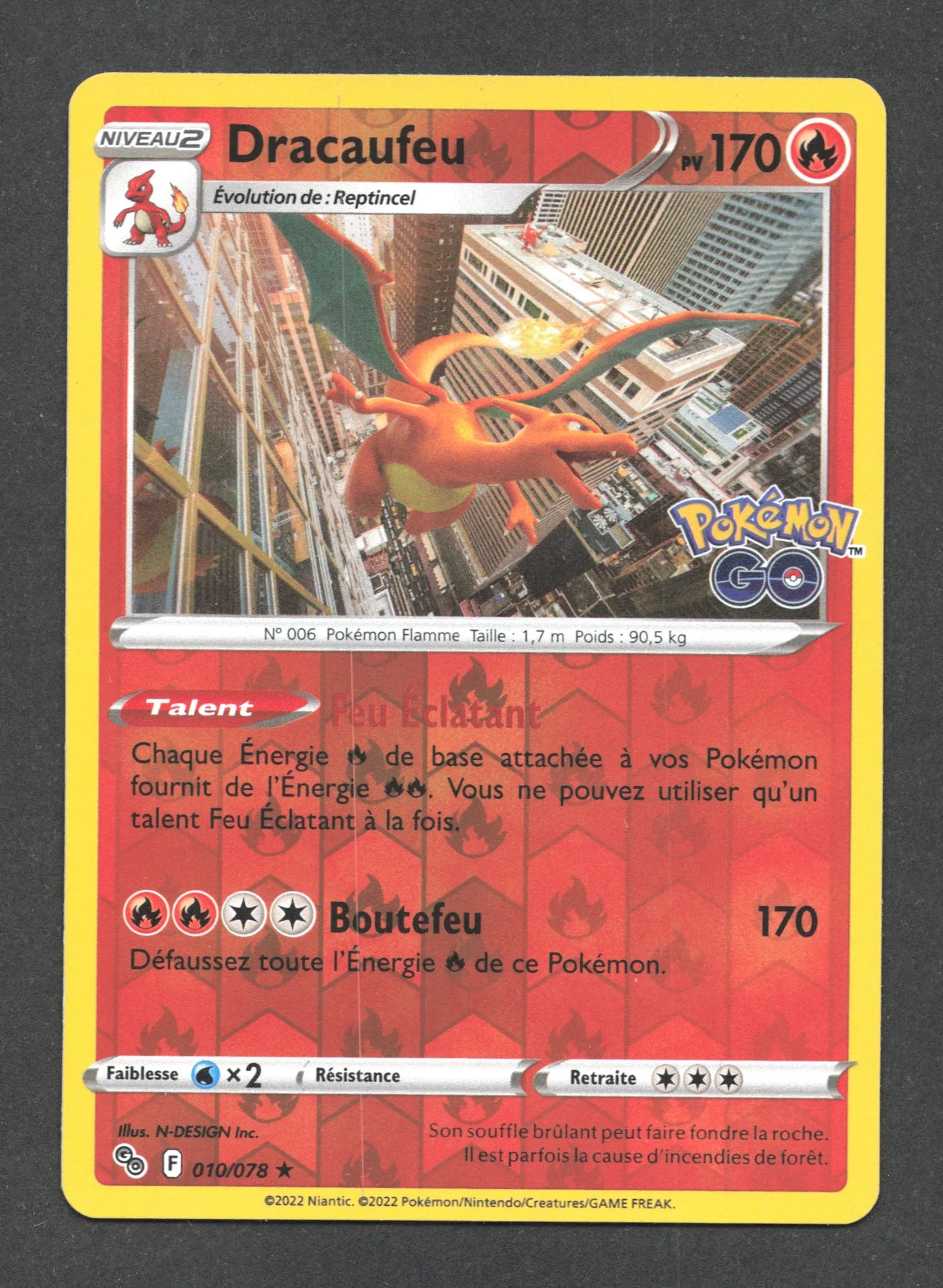 010/078 Dracaufeu REVERSE - Pokémon GO