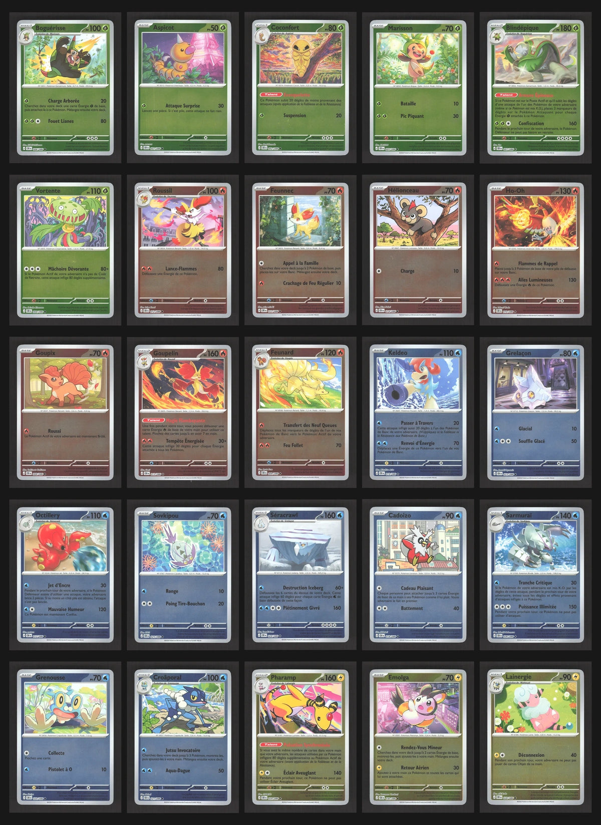 Lot de 66 Reverse ME4 (sans doublon)