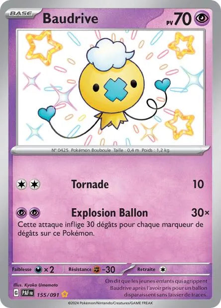 155/091 Baudrive SHINY - Destinées de Paldea