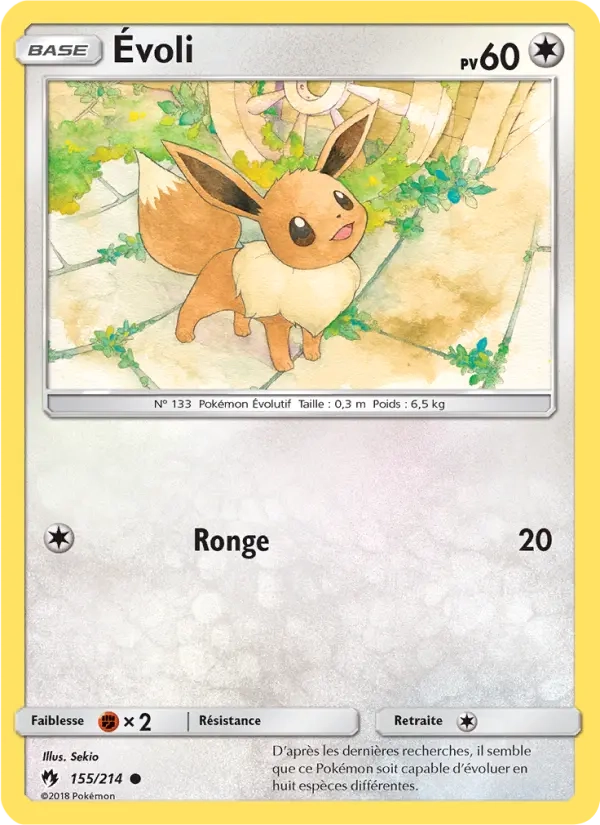 155/214 Evoli HOLO - Tonnerre Perdu