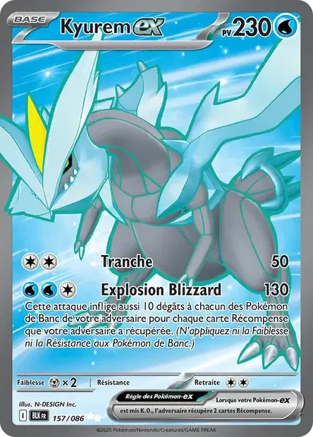157/086 Kyurem EX - Foudre Noire