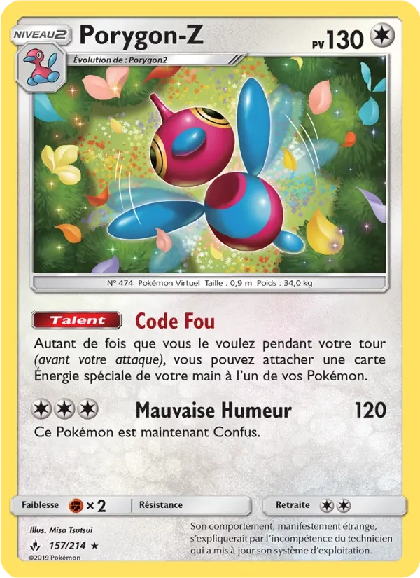 157/214 Porygon Z HOLO - Alliance Infaillible