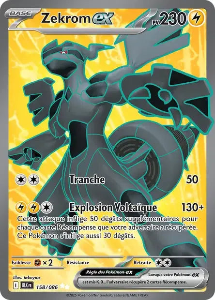 158/086 Zekrom EX - Foudre Noire