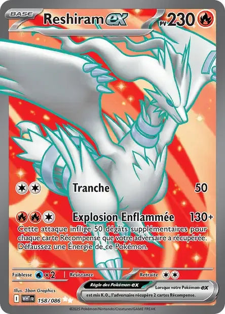 158/086 Reshiram EX - Flamme Blanche