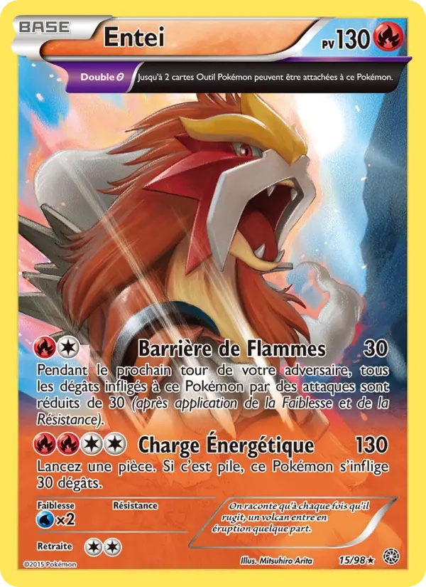 15/98 Entei REVERSE - Origines Antiques