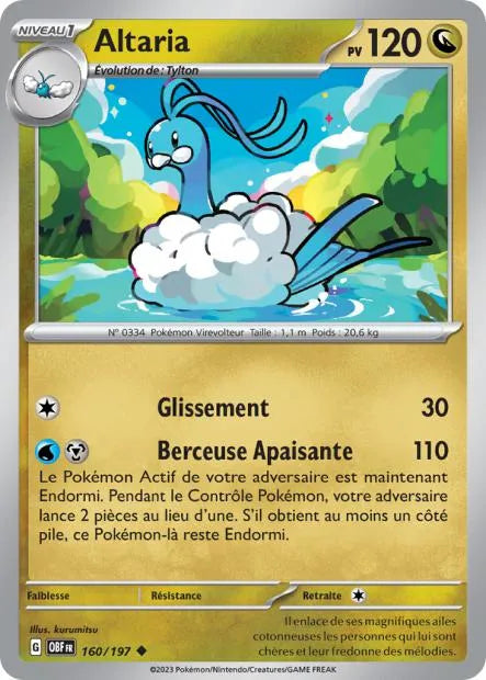 160/197 Altaria Reverse - Flammes Obsidiennes