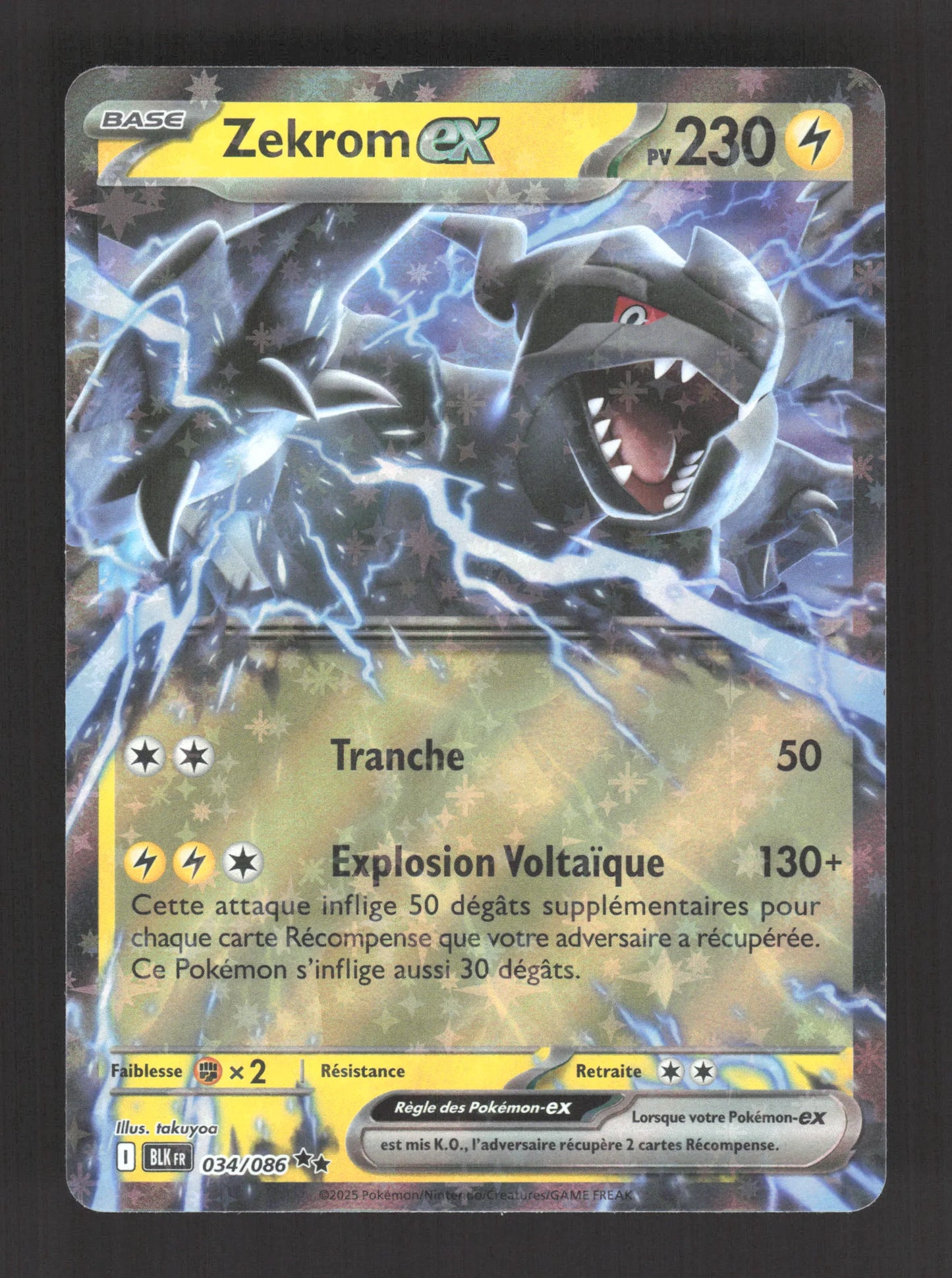 034/086 Zekrom EX - Foudre Noire