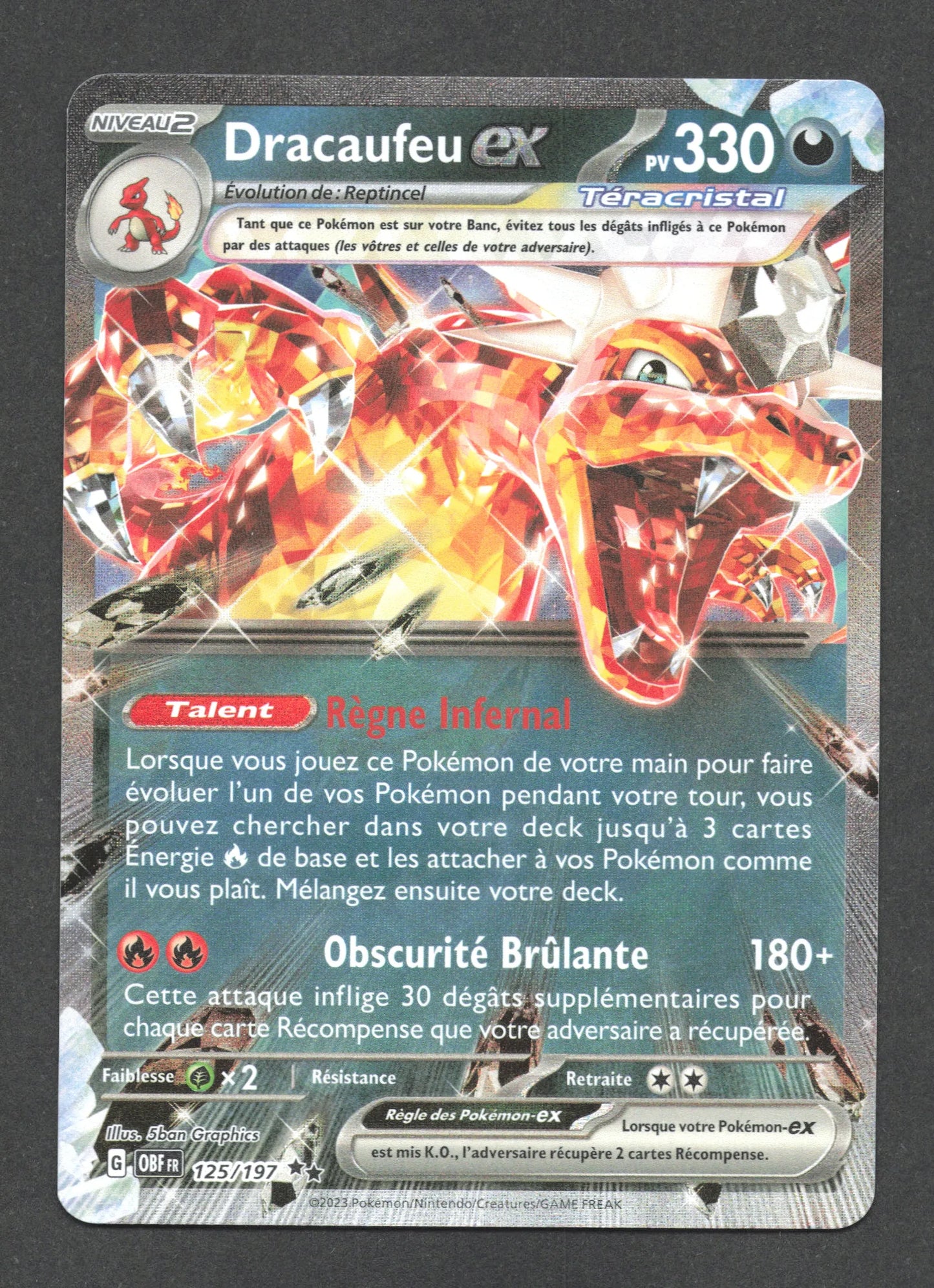 125/197 Dracaufeu EX - Flammes Obsidiennes
