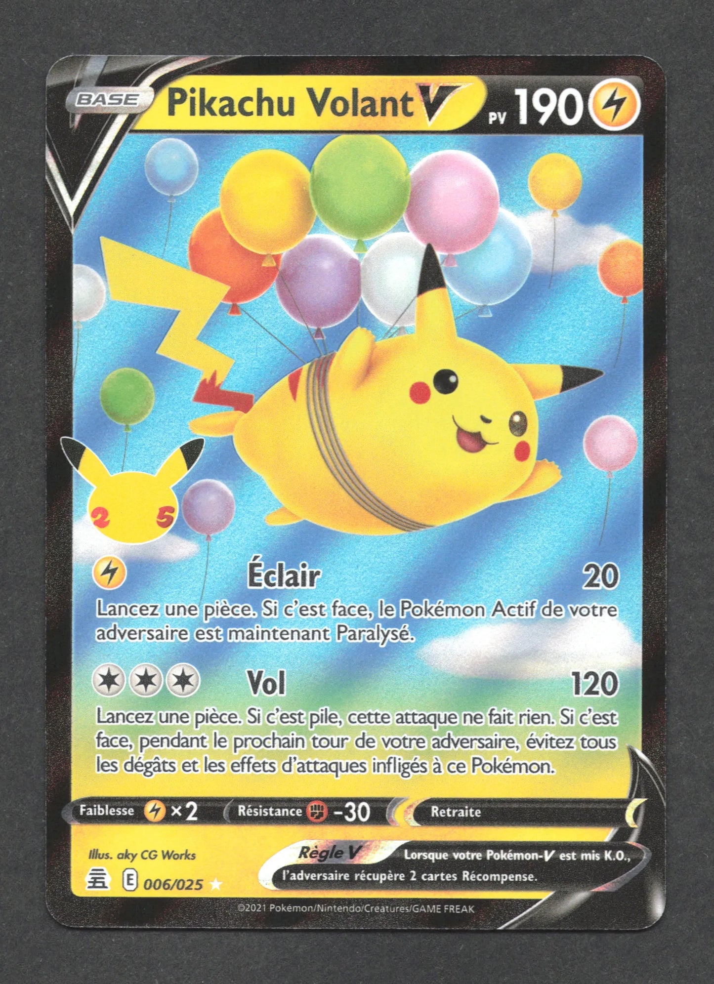 006/025 Pikachu Volant V - Célébrations