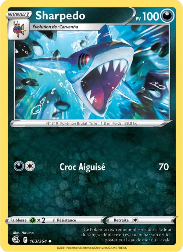 163/264 Sharpedo Reverse - Poing de Fusion