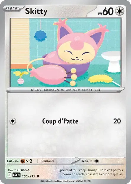 165/217 Skitty REVERSE ENERGIE - Héros Transcendants