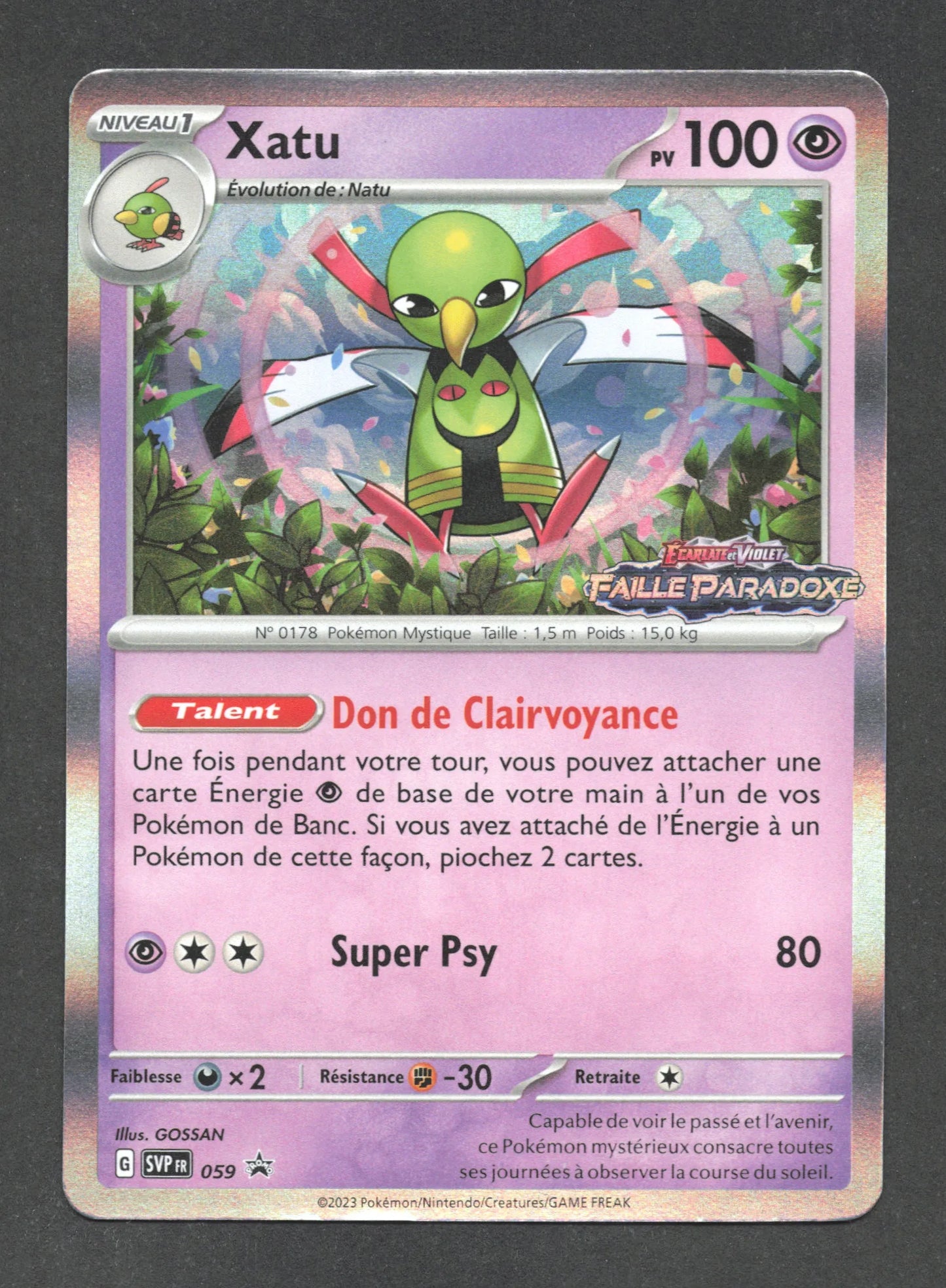 SVP059 Xatu HOLO STAMP - Promo SV
