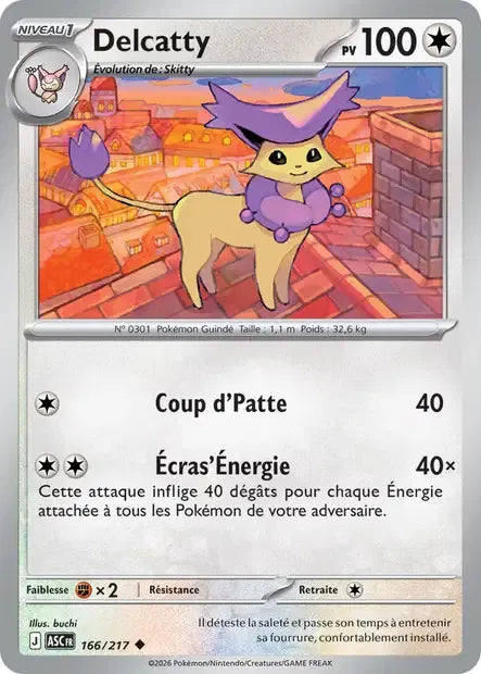 166/217 Delcatty REVERSE ENERGIE - Héros Transcendants