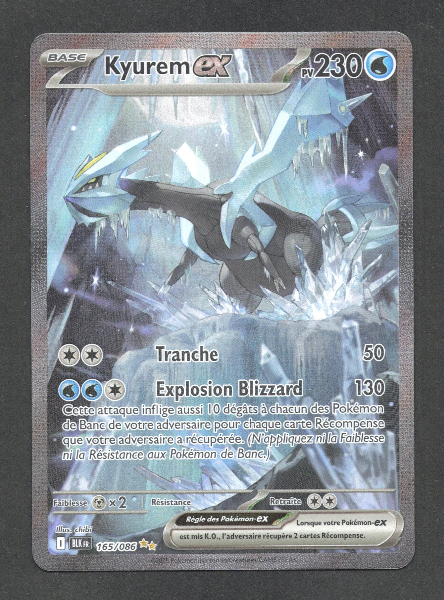 165/086 Kyurem EX - Foudre Noire