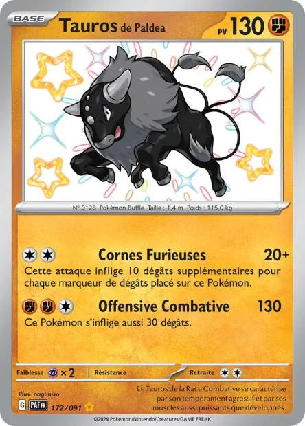 172/091 Tauros SHINY - Destinées de Paldea