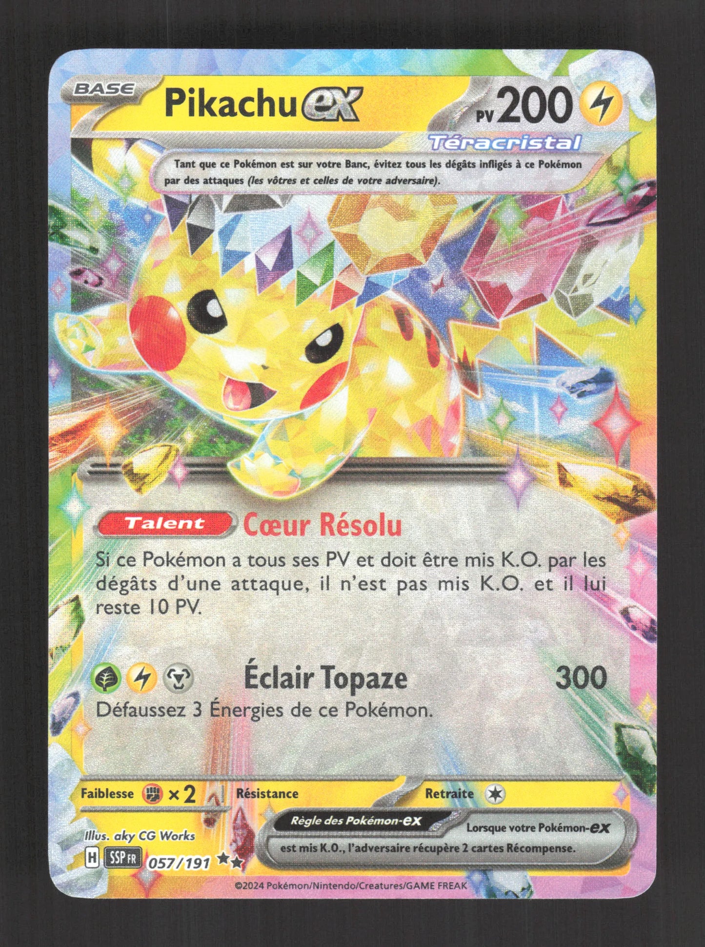 057/191 Pikachu EX - Étincelles Déferlantes