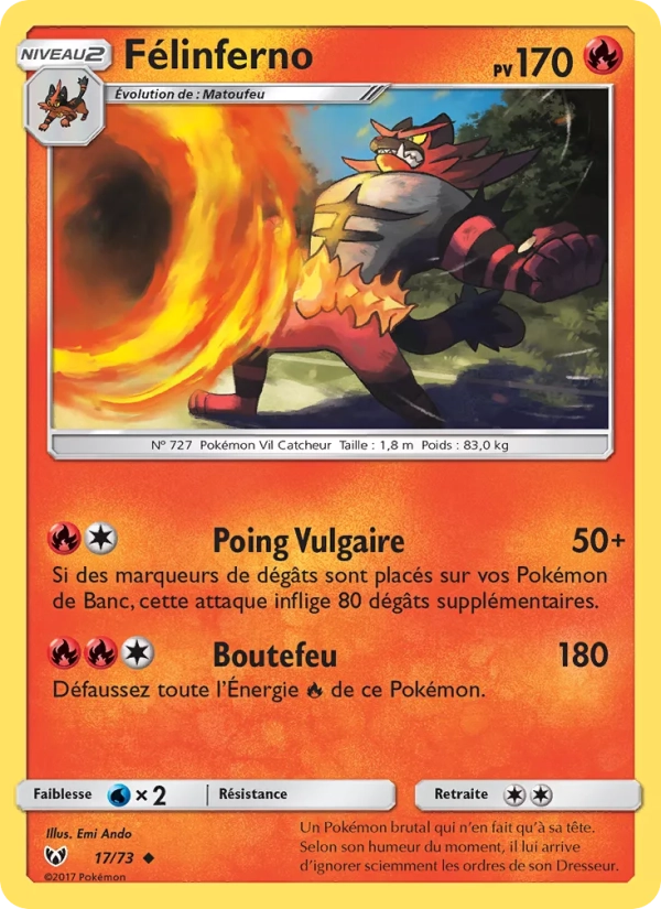17/73 Felinferno REVERSE - Légendes Brillantes