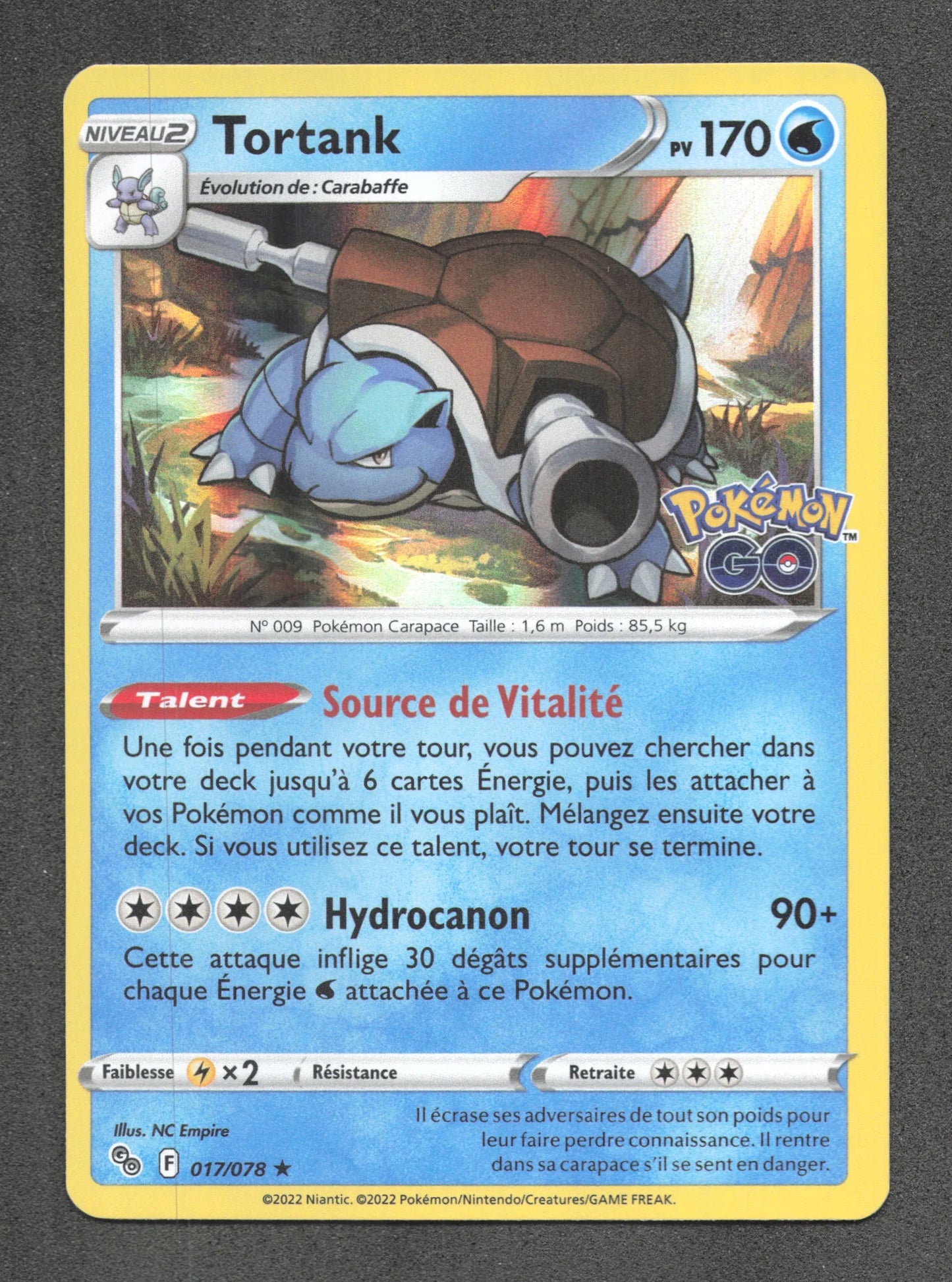 017/078 Tortank HOLO - Pokémon GO