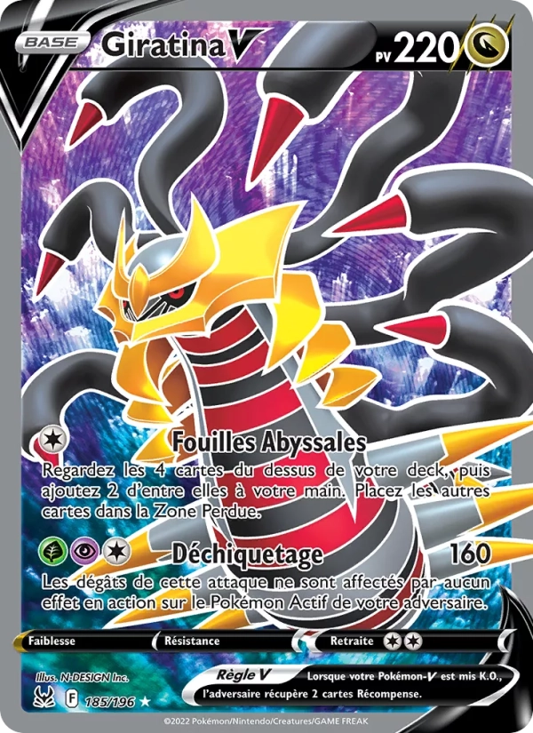 185/196 Giratina V - Origine Perdue