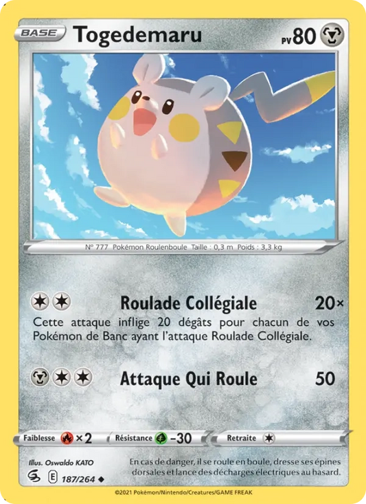 187/264 Togedemaru Reverse - Poing de Fusion