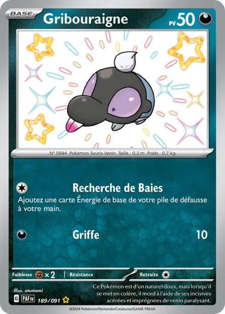 189/091 Gribouraigne SHINY - Destinées de Paldea