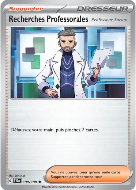 190/198 Recherches Professorales (Professeur Turum) Holo - Écarlate et Violet