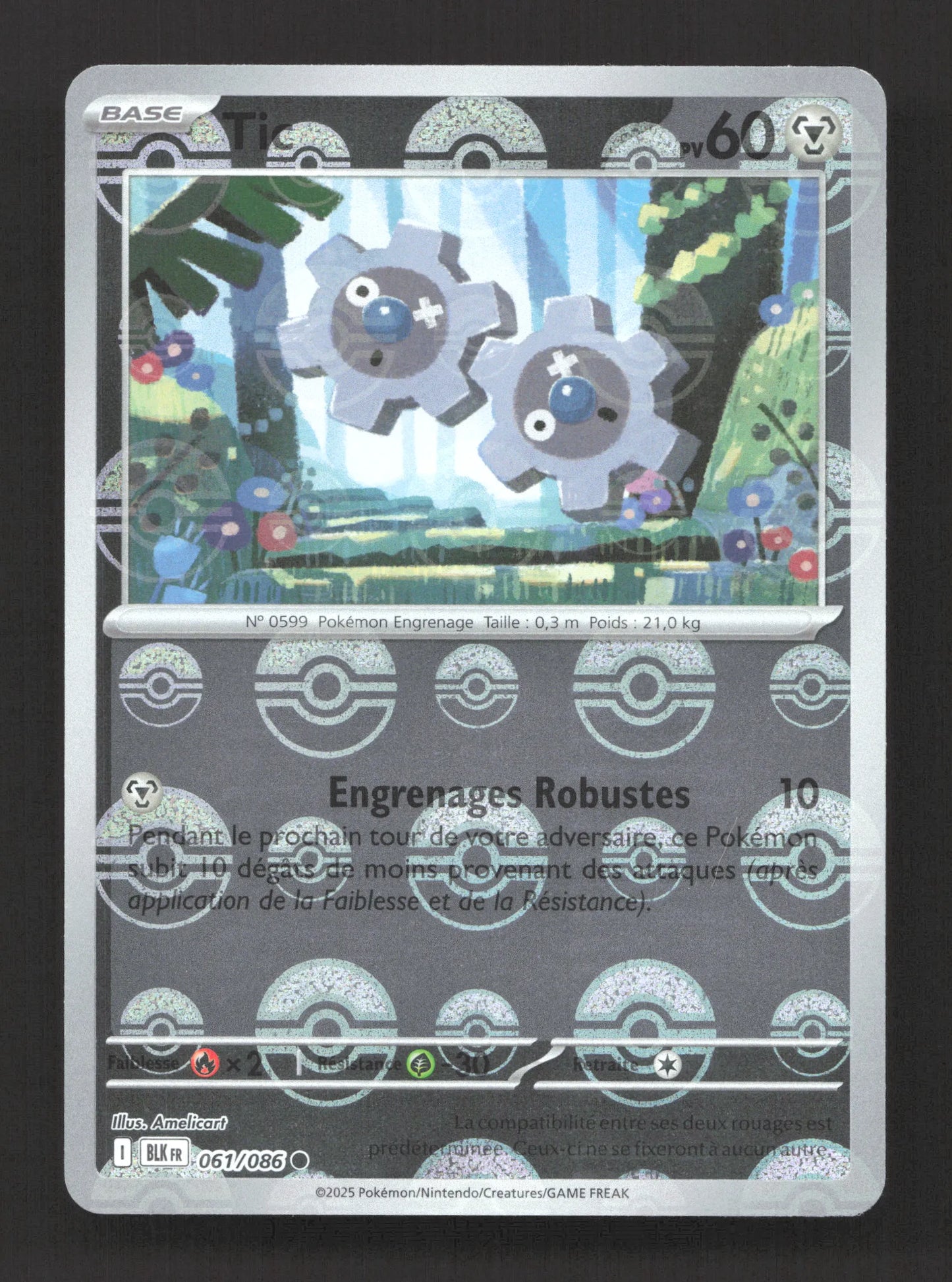 061/086 Tic POKEBALL - Foudre Noire - Pokeball