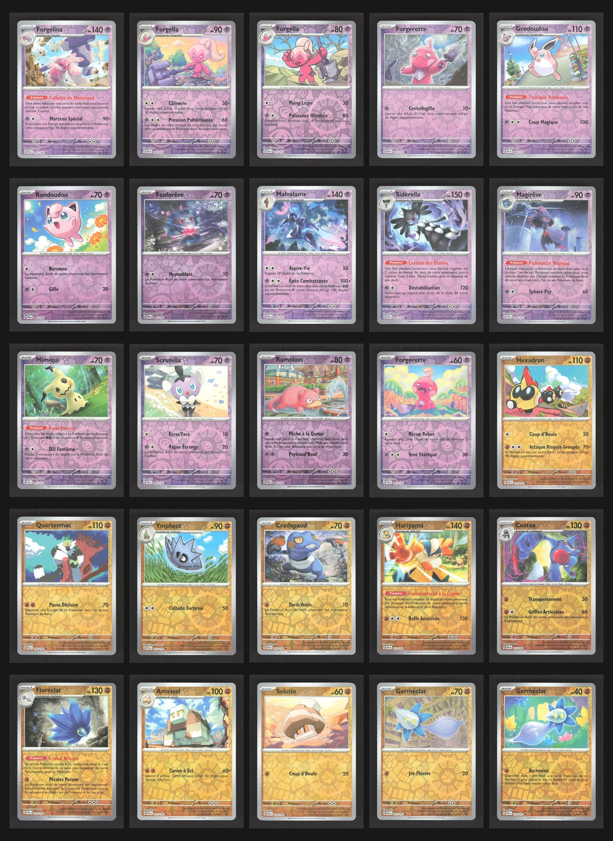 Lot de 165 Reverse EV2 (sans doublon)