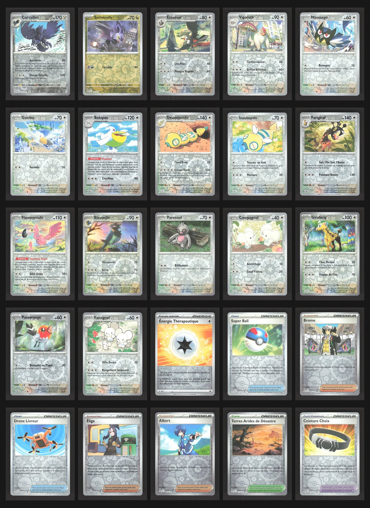 Lot de 165 Reverse EV2 (sans doublon)