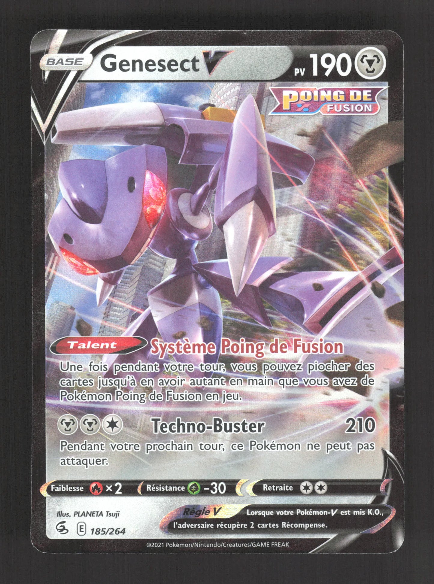 185/264 Genesect V - Poing de Fusion