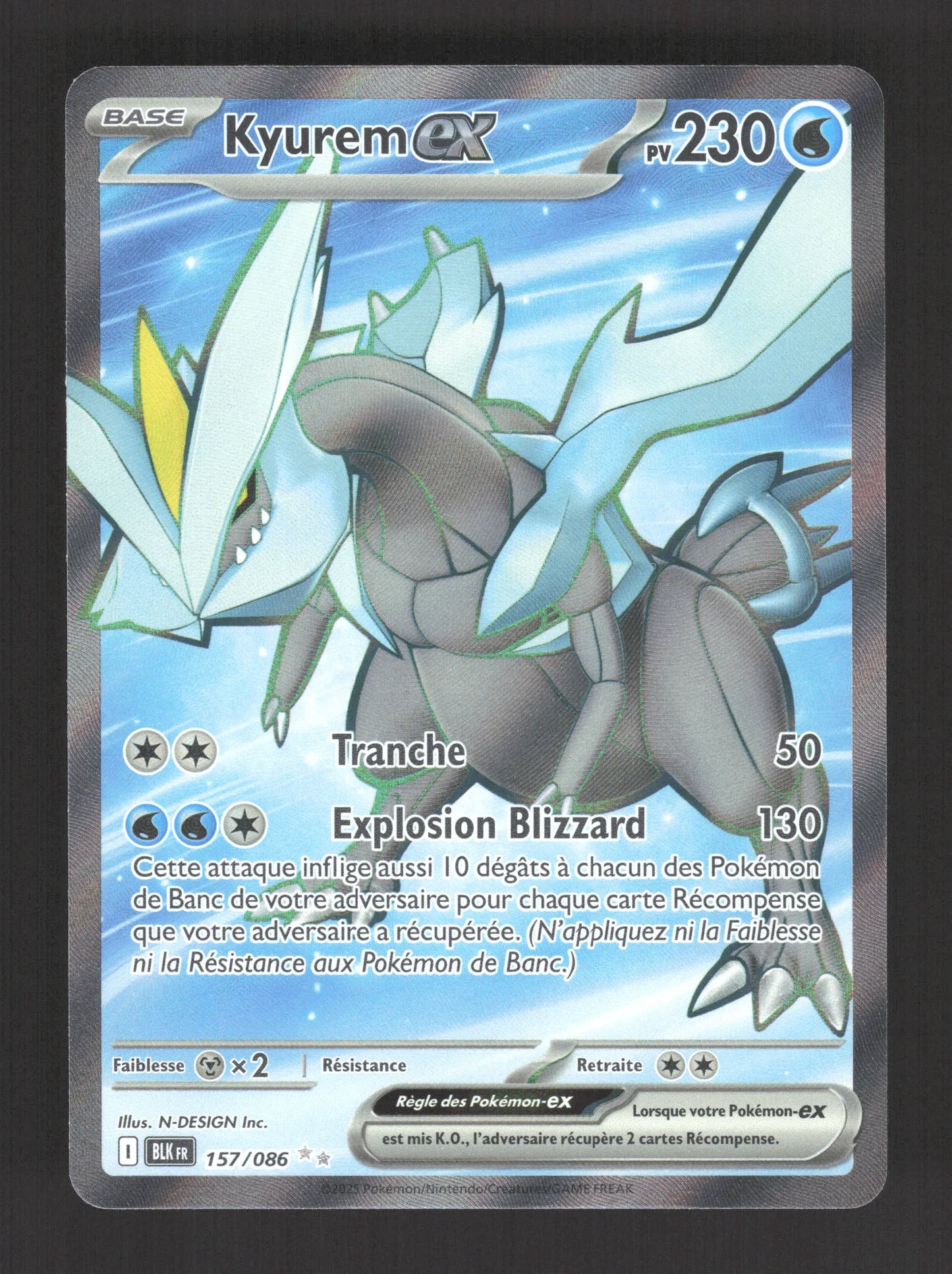 157/086 Kyurem EX - Foudre Noire