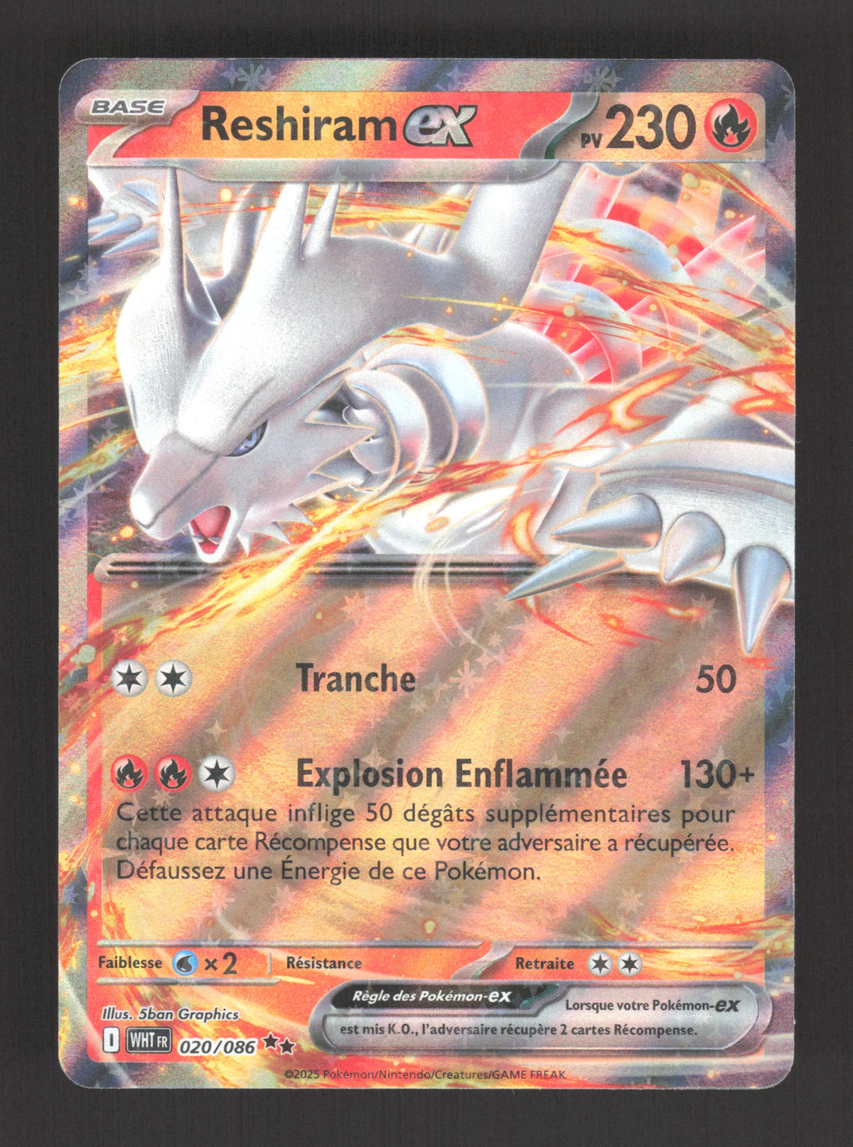 020/086 Reshiram EX - Flamme Blanche