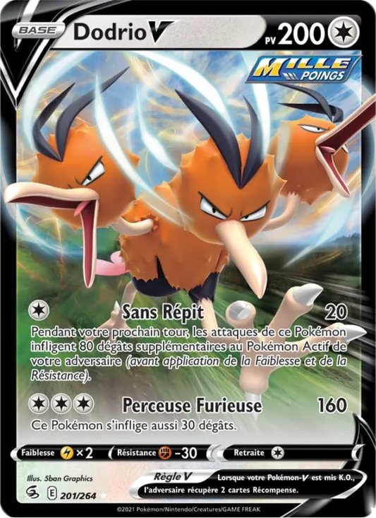 201/264 Dodrio V - Poing de Fusion