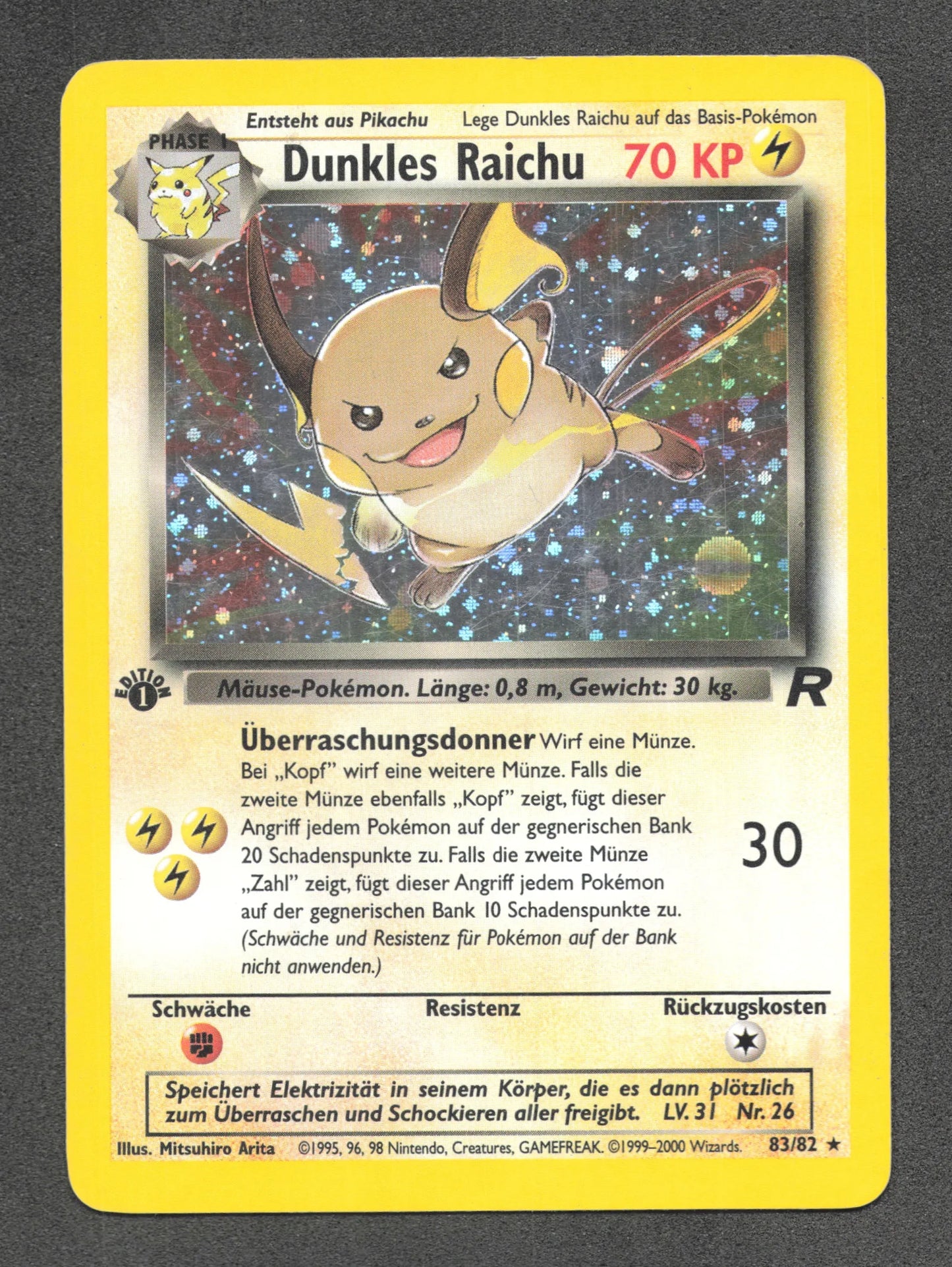 83/82 Dunkles Raichu HOLO ED1 - Allemand