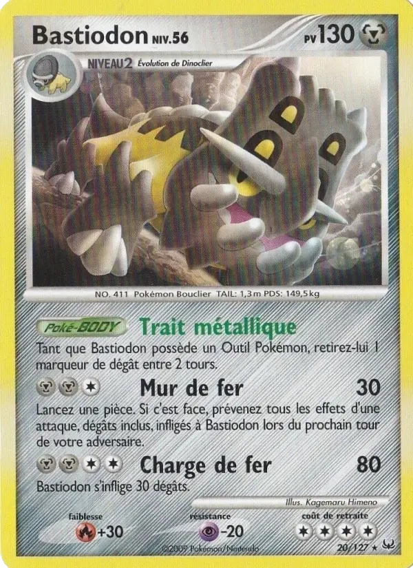 20/127 Bastiodon RARE - Platine