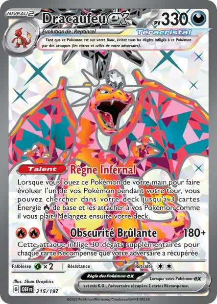 215/197 Dracaufeu EX - Flammes Obsidiennes