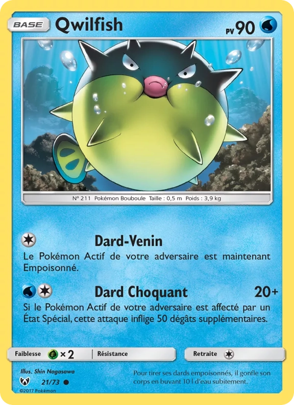 21/73 Qwilfish REVERSE - Légendes Brillantes
