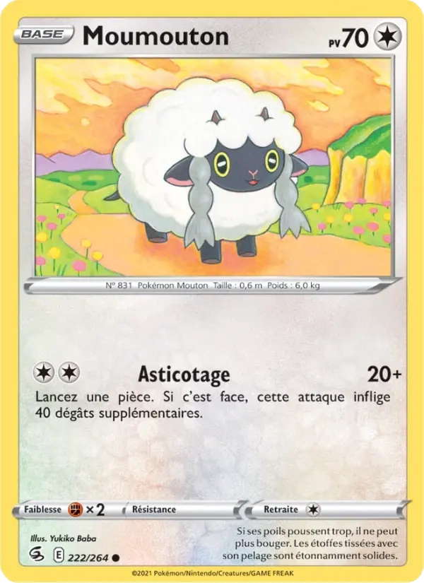 222/264 Moumouton Holo - Poing de Fusion