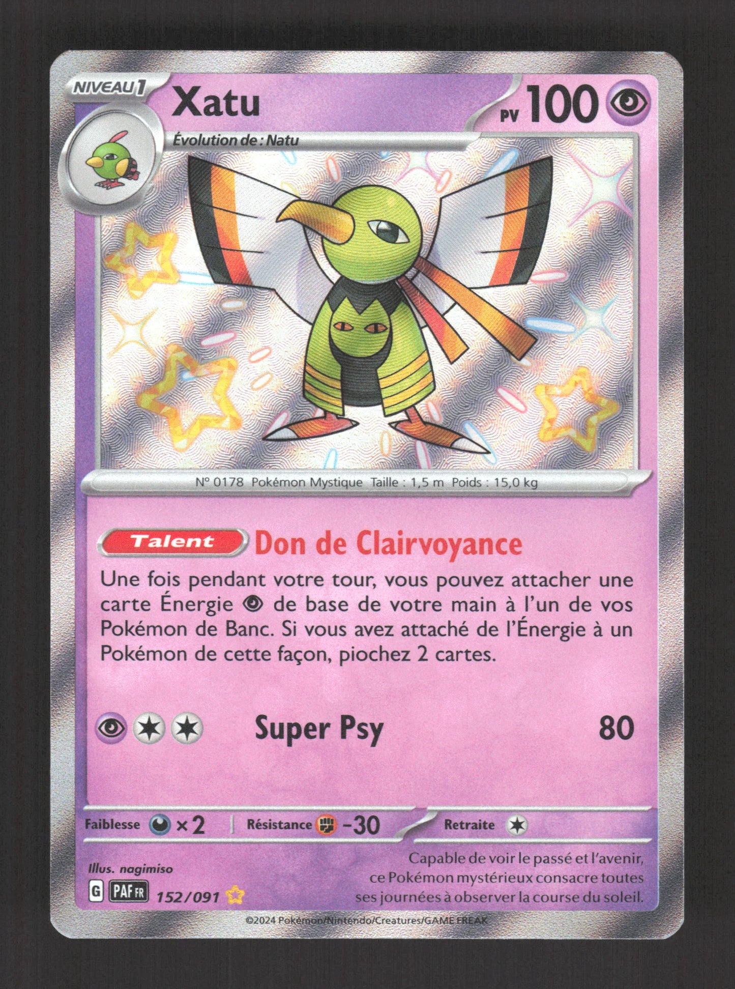 152/091 Xatu SHINY - Destinées de Paldea