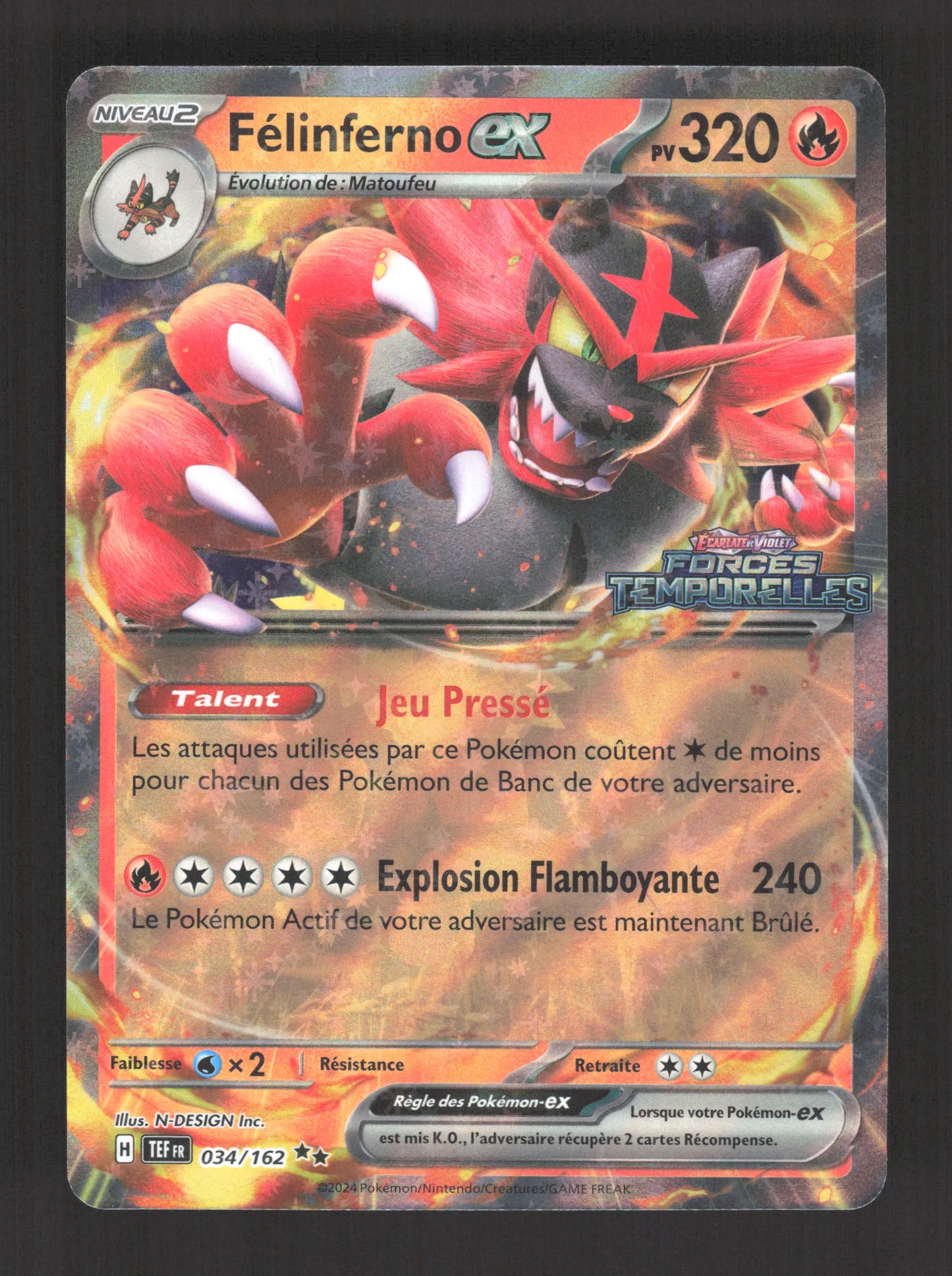 034/162 Felinferno EX STAMP - Forces Temporelles - STAMP