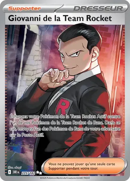 225/182 Giovanni de la Team Rocket DRESSEUR - Rivalités Destinées