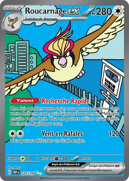 225/197 Roucarnage EX - Flammes Obsidiennes