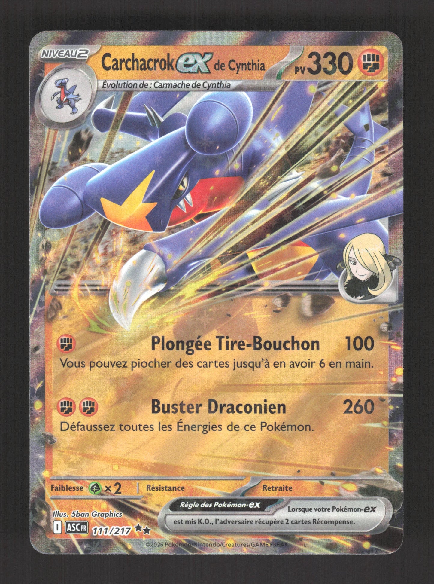 111/217 Carchacrok EX - Héros Transcendants