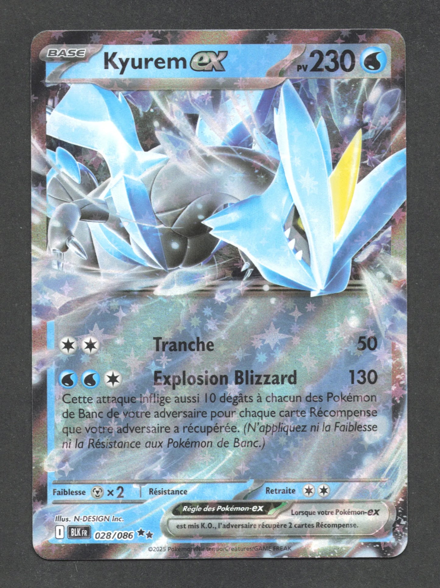 028/086 Kyurem EX - Foudre Noire