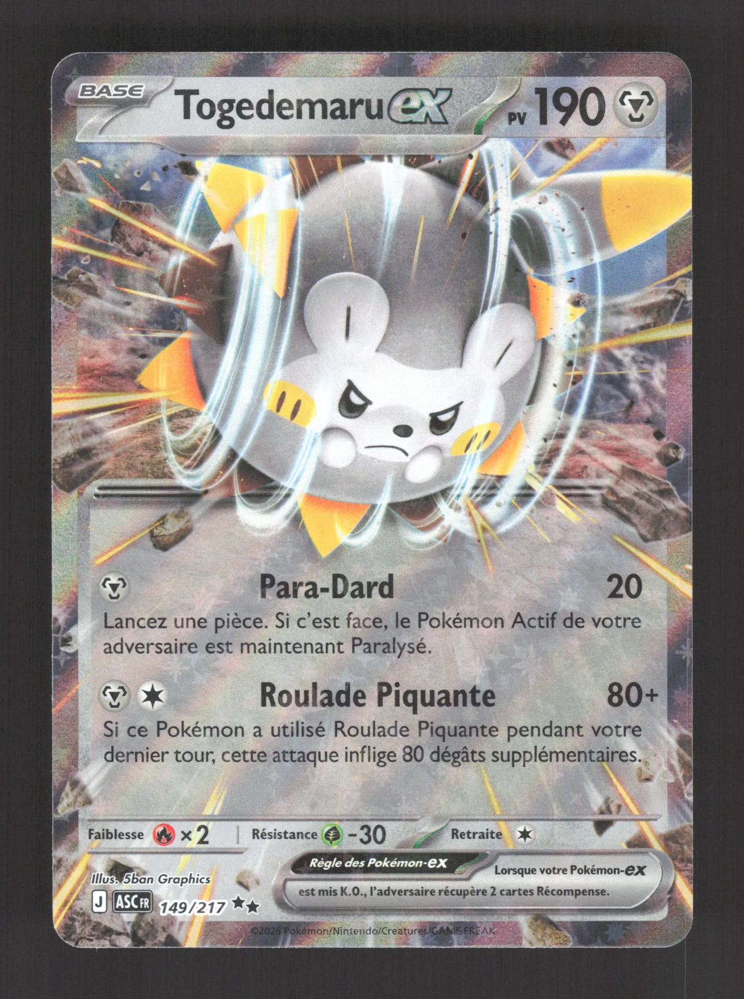 149/217 Togedemaru EX - Héros Transcendants