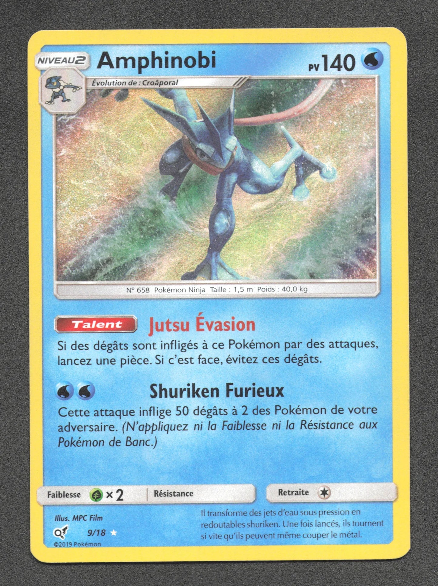 9/18 Amphinobi HOLO - Détective Pikachu