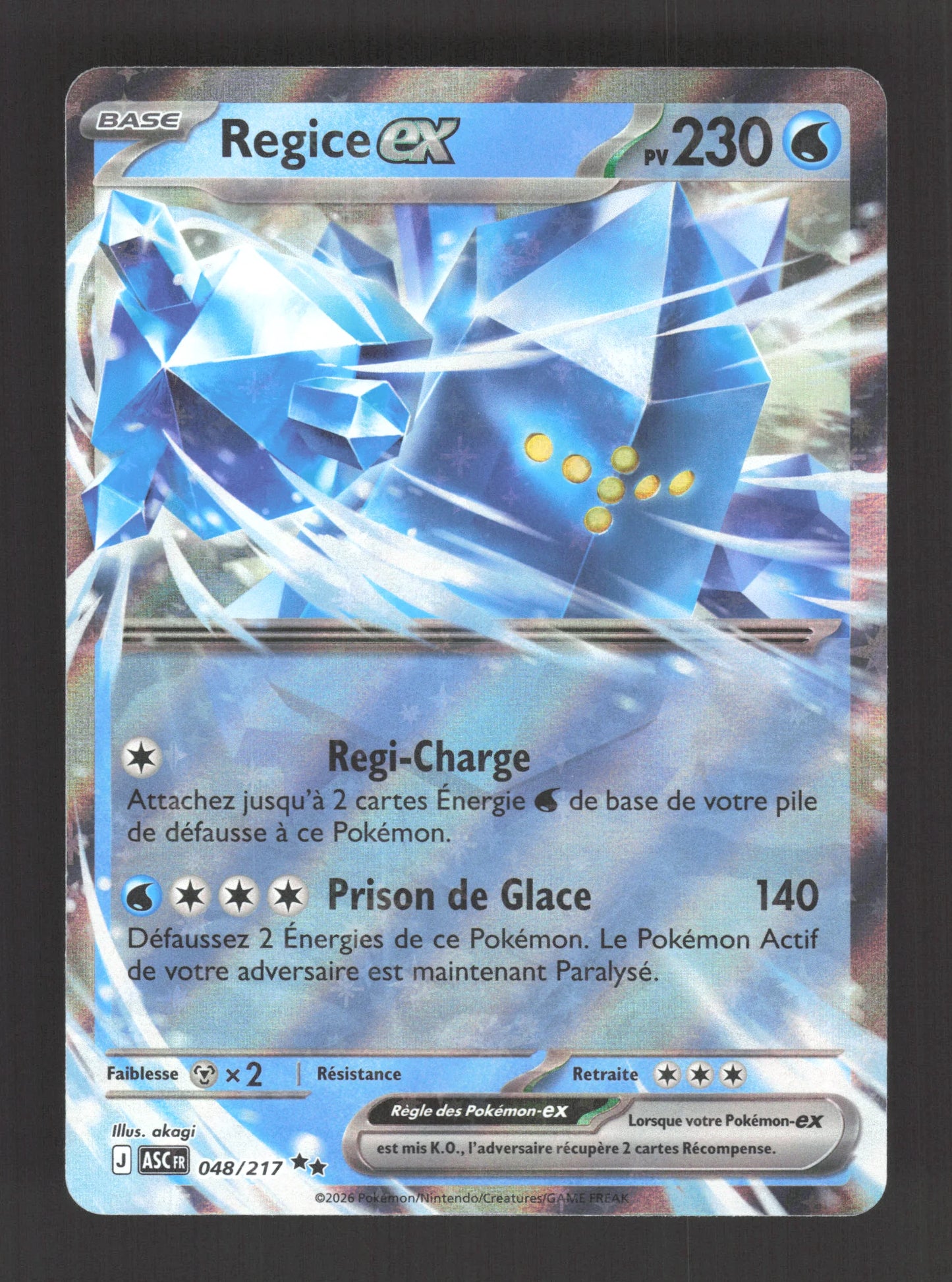 048/217 Regice EX - Héros Transcendants