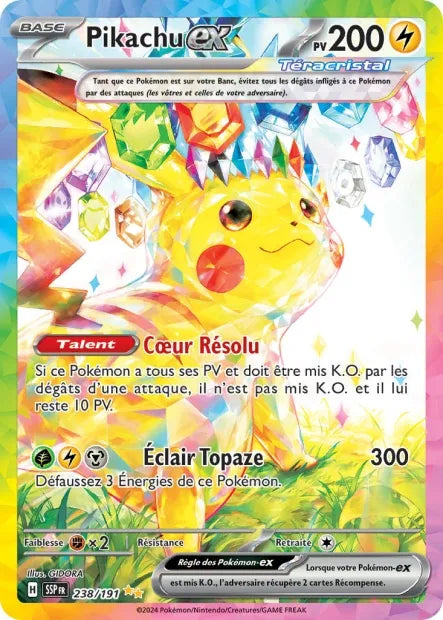 238/191 Pikachu EX - Étincelles Déferlantes