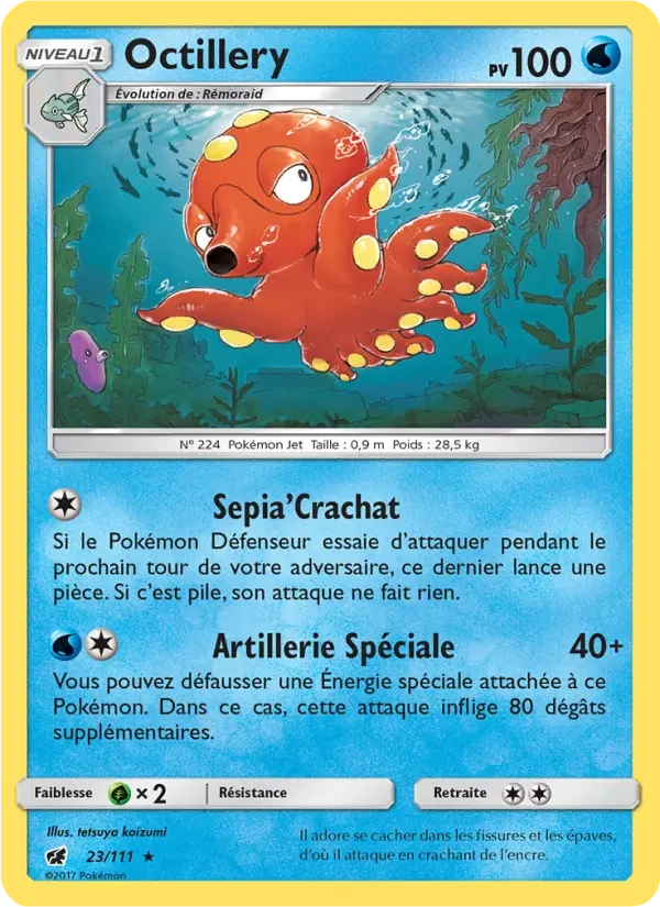 23/111 Octillery REVERSE - Invasion Carmin