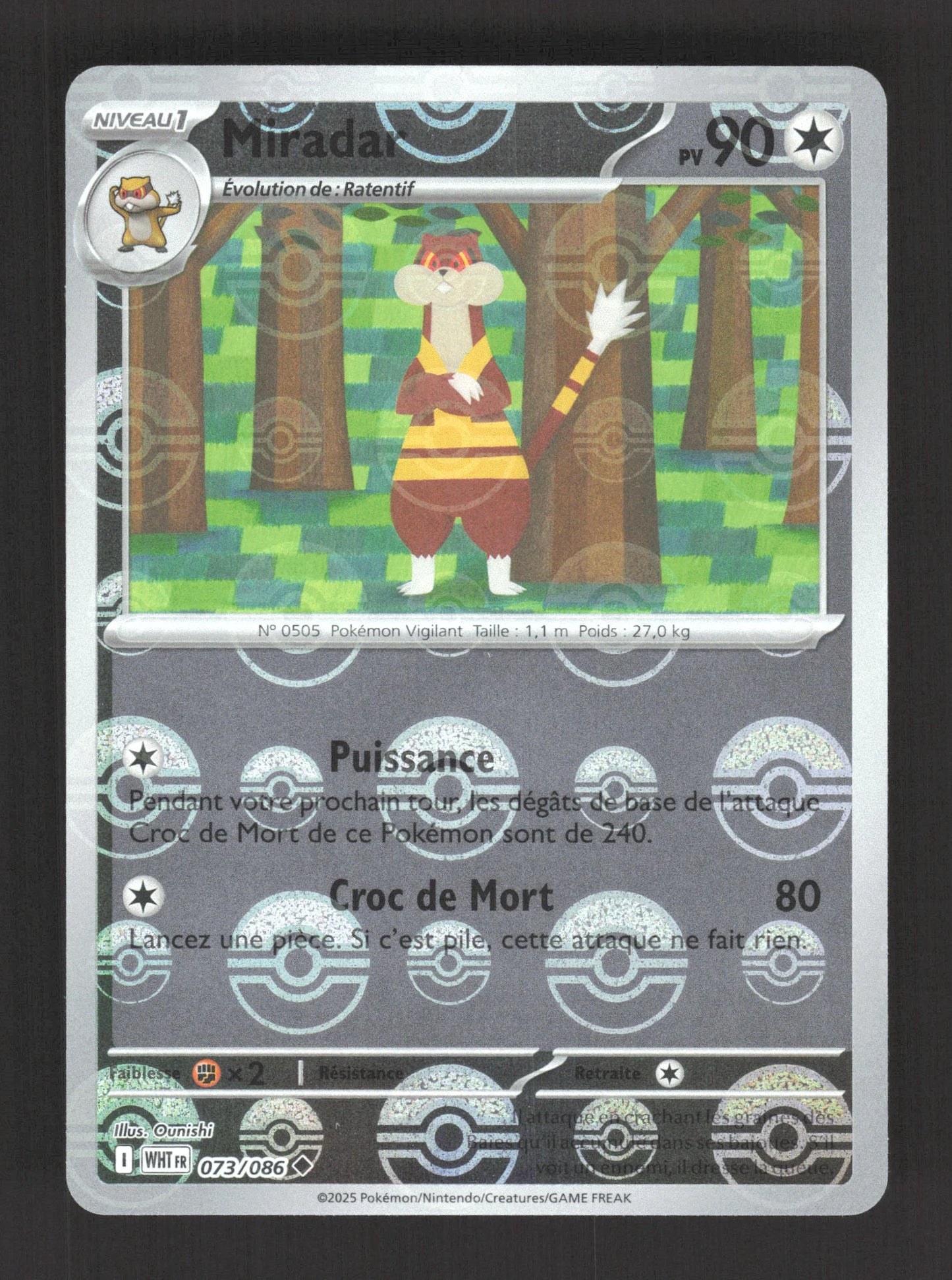 073/086 Miradar POKEBALL - Flamme Blanche